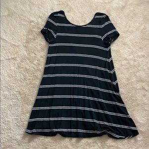 Black and White Striped Dress